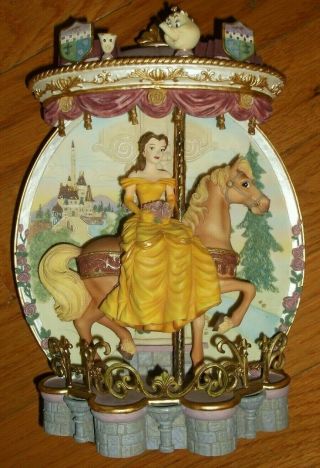 Rare Bradford Exchange Disney Princess Carousels Horse Bella 3d Plate