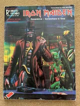 Iron Maiden Powerslave Somewhere In Time Guitar Tab Tablature Book 1987 Rare