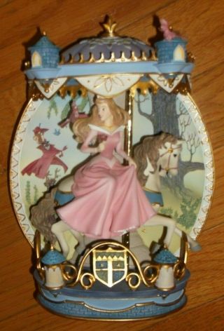 Rare Bradford Exchange Disney Princess Carousels Horse Sleeping Beauty 3d Plate
