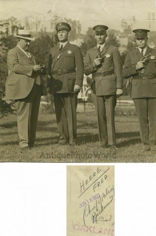 Police Chief F Heere Awarding Officers Antique Photo Ca