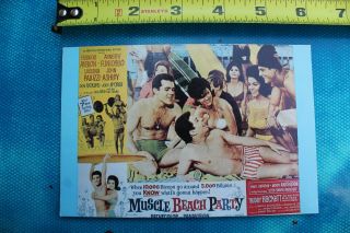 Muscle Beach Party James Darren Annette 1964 Film Cr81 Vintage Surfing Post Card