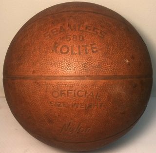 Vintage 1950s Seamless 580 Kolite Basketball Rare