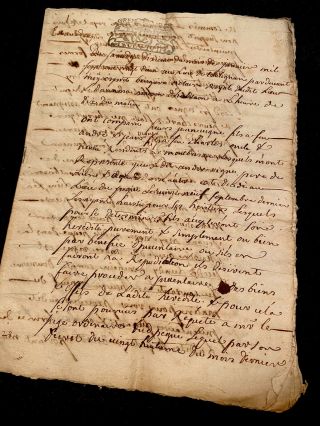 Rare 1722 Autographed Manuscript Document 16 Pages
