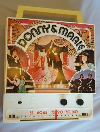 Donny and Marie Osmond LJN Record Player 1977 RARE - COMPLETE W/BOX/MIC 2
