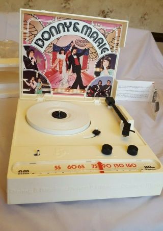 Donny and Marie Osmond LJN Record Player 1977 RARE - COMPLETE W/BOX/MIC 3