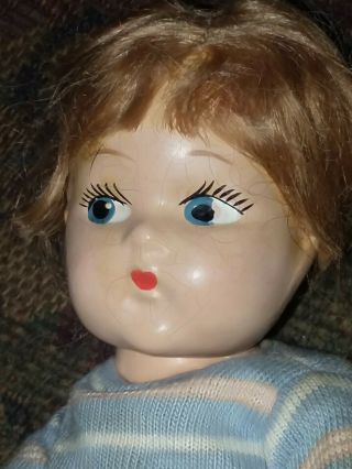 Vintage 1947 - 48 Vogue Composition Toddles Doll Painted Eyes,  Lashes Composition
