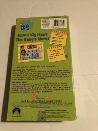 Blues Clues Big News Read All About It The Baby ' s Here VHS Nick Jr Rare 2