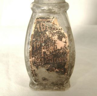 Antique Vail Brothers Glass Bottle Ideal Tooth Powder Philadelphia PA Looks Dug 3