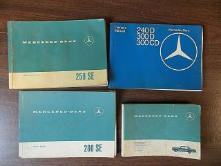 4 Vintage Mercedes - Benz Owners Manuals And Books - Rare