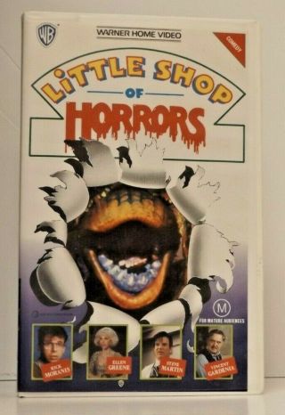 Little Shop Of Horrors Rare Horror Comedy Australian Vhs 1986 Rick Moranis Whv