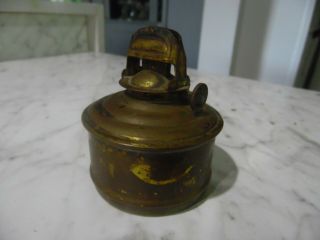 Antique Miniature Brass Oil Lamp Made In U.  S.  A.  For Lantern? Carriage Lamp?