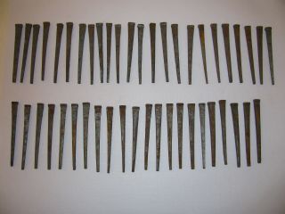 46 Vintage Antique Old Rusty Square Cut Nails 2 - 1/4 " Long