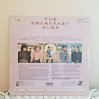 The Breakfast Club 1985 Laserdisc Video Vintage RARE 2