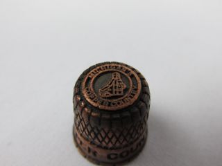 Vintage Michigan ' s Copper Country Pewter Thimble Collectible RARE Thimble 2