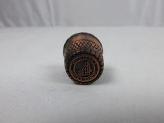 Vintage Michigan ' s Copper Country Pewter Thimble Collectible RARE Thimble 3