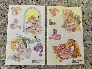 Vintage Rare 1988 Sticker Sheets Lady Lovely Locks Bsb Made In Germany
