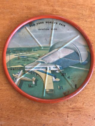 Vintage Rare York World’s Fair 1939 Coaster Aviation Building