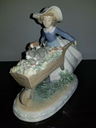 Lladro A Barrow Of Fun 5460 - Repaired.  Rare And Very Collectible,  Make Offer