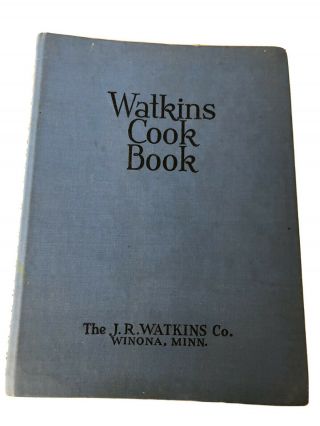 Vintage Watkins Cook Book 1938 Spiral Bound Hardcover - J.  R.  Watkins Co. ,  Minn.