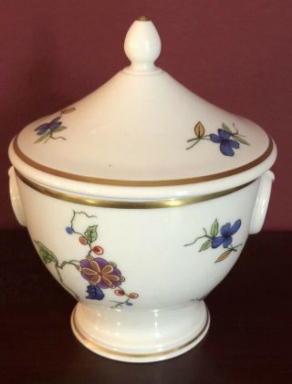Rare Richard Ginori Orient Floral Round Sugar Bowl & Lid -