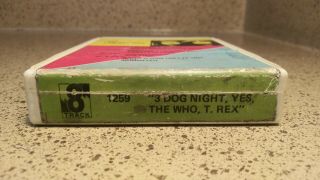 Vintage Various Artist 8 Track Tape Three Dog Night,  Yes,  The Who,  T - Rex Rare 3