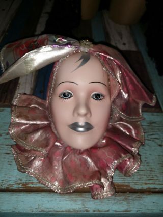 VTG Fine Porcelain Mardi Gras Face mask wall Hanging Home Decor 2