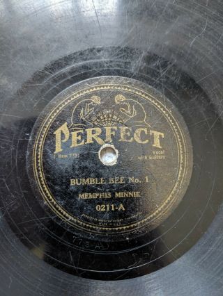 78 Rpm Memphis Minnie Perfect 0211 Bumble Bee No 1 / No 2 Rare Blues Hear