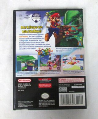 Rare Black Label Mario Sunshine Nintendo GameCube Game CIB 3