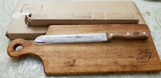 Tastefully Simple Bread Board And Knife Rare Set