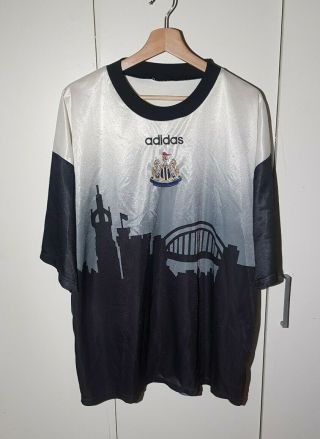 Vintage 90s Adidas Newcastle United Home Football Soccer Jersey Rare England
