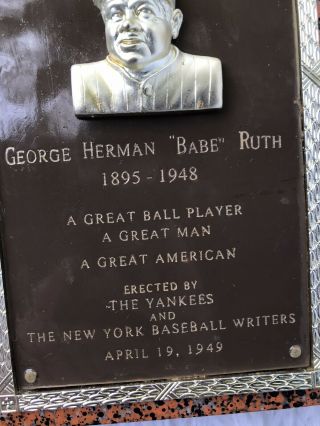 Babe Ruth York Yankees 100th Anniversary Memorial Plaque Rare 2004 3
