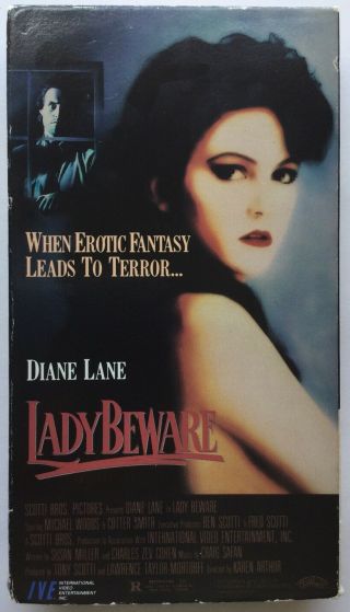 Lady Beware 1987 Vhs Diane Lane Michael Woods Ive Entertainment Rare Thriller