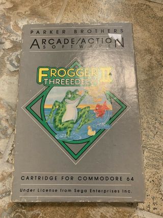 Frogger Ii: Threedeep (commodore 64,  1984) Complete Rare