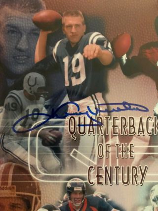 Johnny Unitas signed 8 x 10 Quarterbacks of Century photo PSA J61033 Rare 3