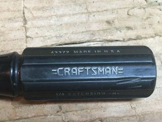 2 Craftsman 1/4 Spinner Handle Extensions Including Rare Stubby. 3