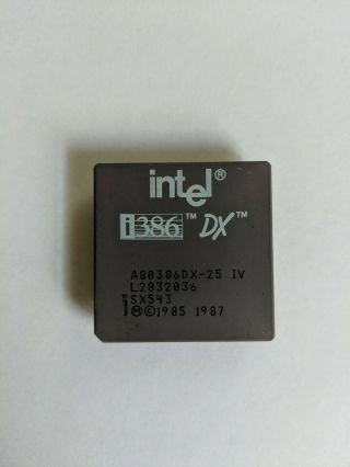 Rare Intel I386 Dx Ceramic Cpu Processor A80386dx - 33 Vintage 
