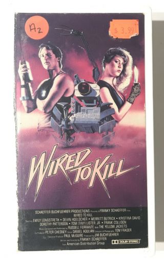 Wired To Kill Vhs 1986 Horror Action Rare Htf 80 