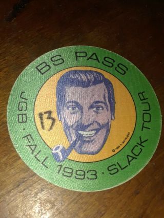 Jerry Garcia Band 1993 Tour Backstage Pass Unpeeled Rare