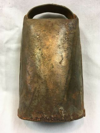 Rare Primitive Antique Swiss/german Hand Made Cow Bell 5 "