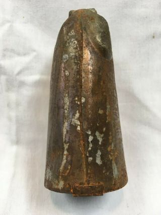 RARE PRIMITIVE ANTIQUE SWISS/GERMAN HAND MADE COW BELL 5 