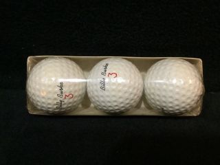 Rare Vintage Old Stock Billy Burke 3 Golf Balls In Sleeve Of 3