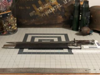 Rare,  Antique Ww1 Remington,  British Bayonet With Scabbard,  1913 5 - 17
