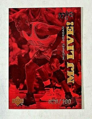 1998 - 99 Upper Deck Michael Jordan Mjx Mj Live L2 20/100 Chicago Bulls Rare
