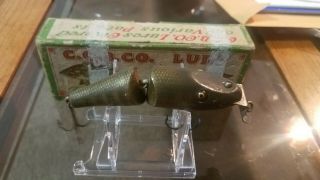 Vintage Creek Chub Pikie Lure Jointed 7 - 9 - 1920 With Box Unfished