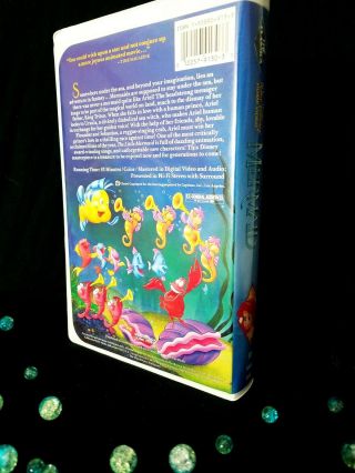 THE LITTLE MERMAID 1989 (Rare VHS) Disney Black Diamond Classic Banned Cover Art 3