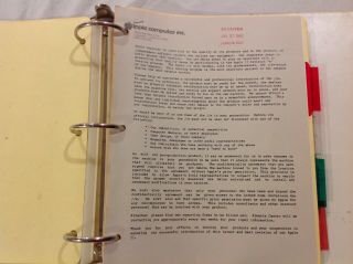 Rare 1982 Apple IIe Computer Testing Program Documentation Pre - Release Notes 2