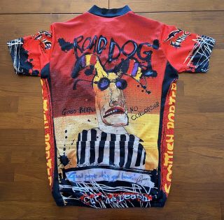 Very Rare Ralph Steadman Road Dog Mens Cycling Jersey M Colorado Cycle Flying 3