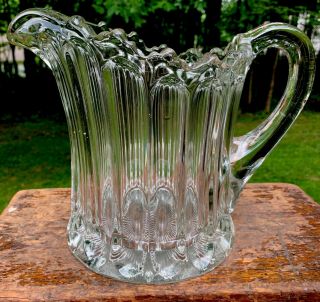 Antique Heisey Glass Peerless Colonial Pitcher 8” Big &