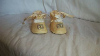Oilcloth / Leatherette Doll Shoes For German Antique Dolls Dolls Before 1950 " S