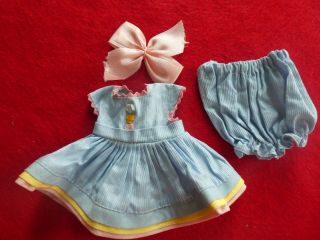 Vintage Vogue Ginny Doll Dress,  Bloomers,  Bow,